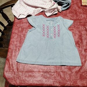 New Carter's Blue Pink 3 Piece Set Size Girl's 24 Months